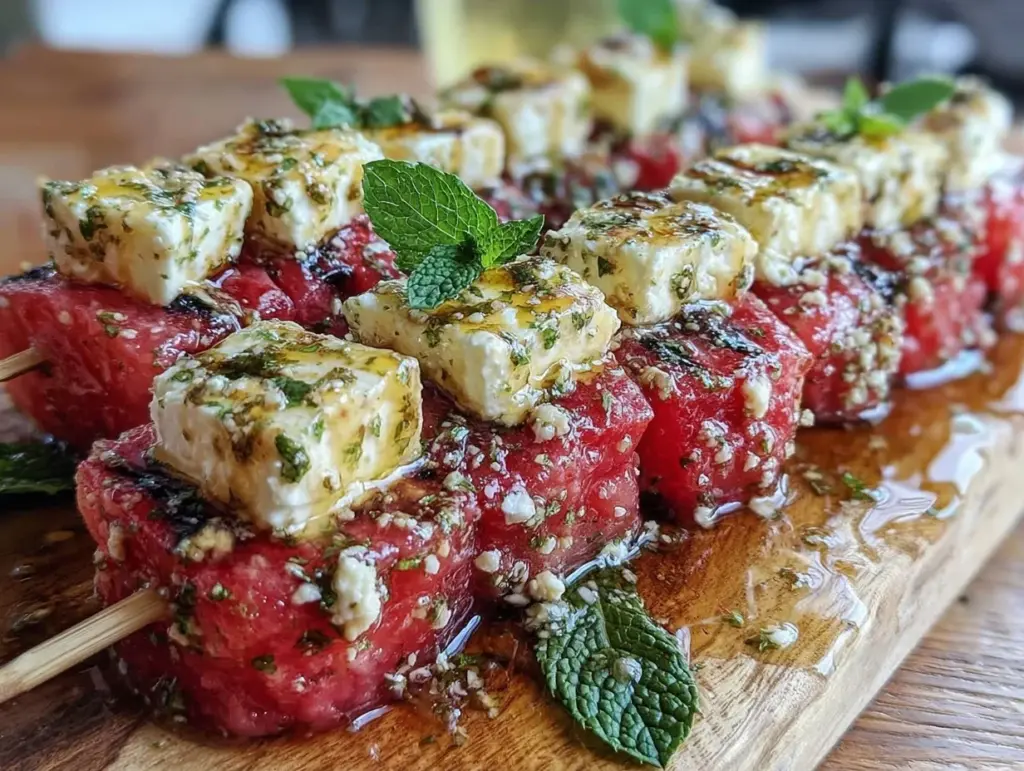 Easy Watermelon Feta Skewers - featured image