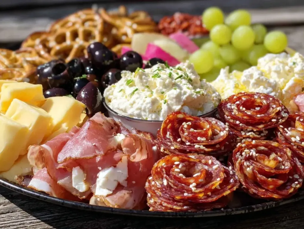 football charcuterie board - featured image