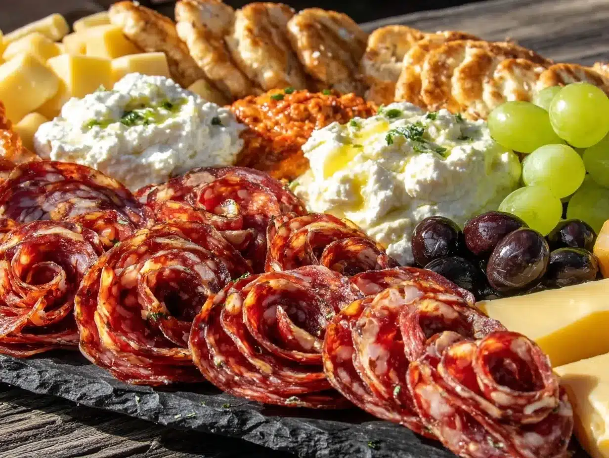 Football Charcuterie Board: Easy Game Day Snack 4 football charcuterie board preparation steps
