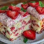 gluten-free neapolitan layer cake - featured image