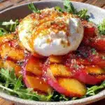 Grilled Peach Burrata Salad - featured image