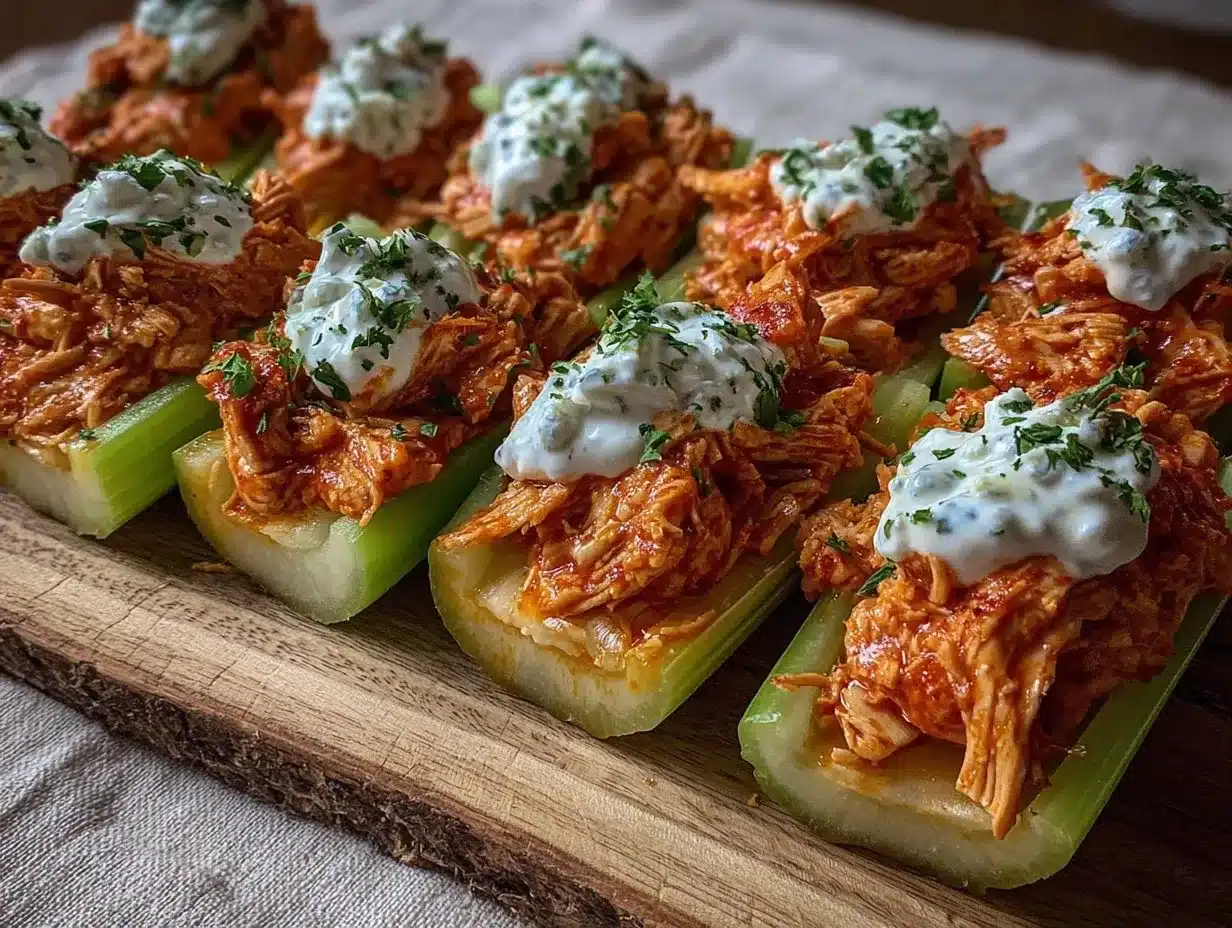 Healthy Game Day Buffalo Chicken Celery Boats: Fuel Your Day 4 Healthy Game Day Buffalo Chicken Celery Boats preparation steps
