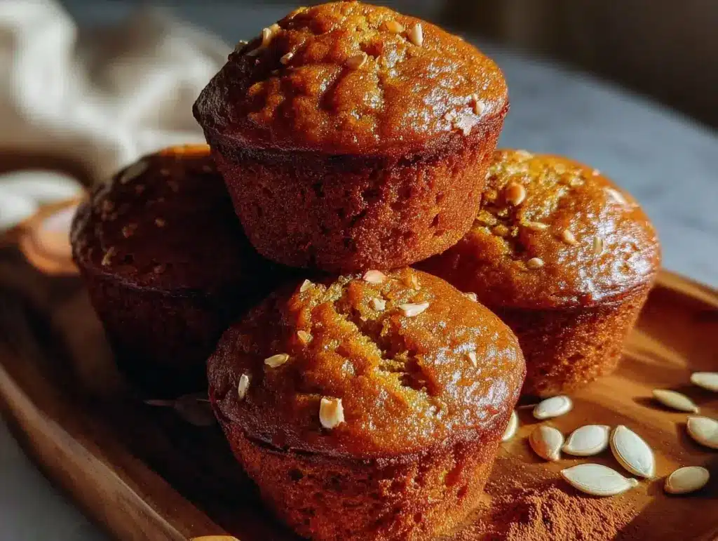 healthy pumpkin protein muffins for one - featured image