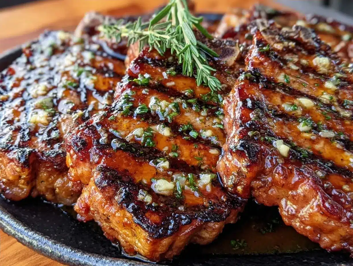 Juicy Pan-Seared Pork Chops: Easy Gluten-Free Garlic Butter 4 pan-seared pork chops preparation steps