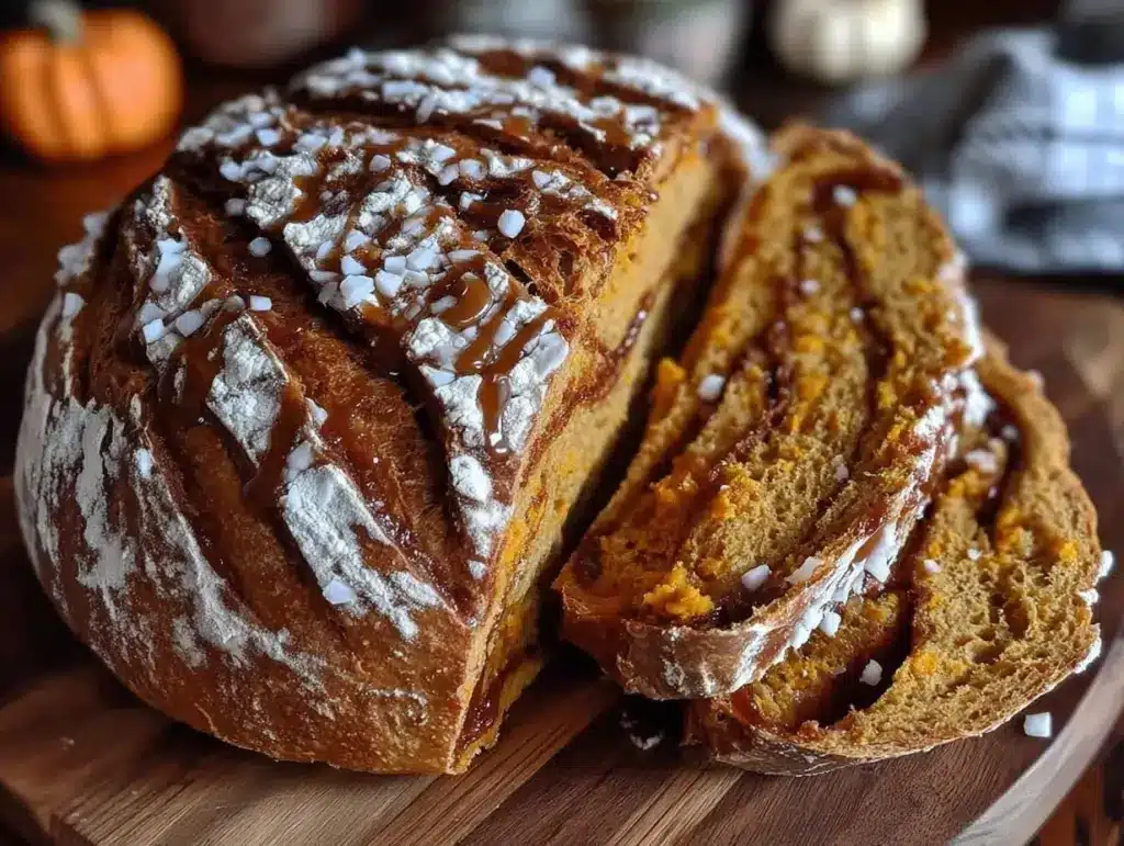 pumpkin sourdough bread - featured image