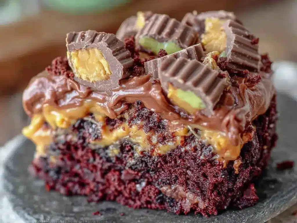 Reeses Peanut Butter Chocolate Cake - featured image