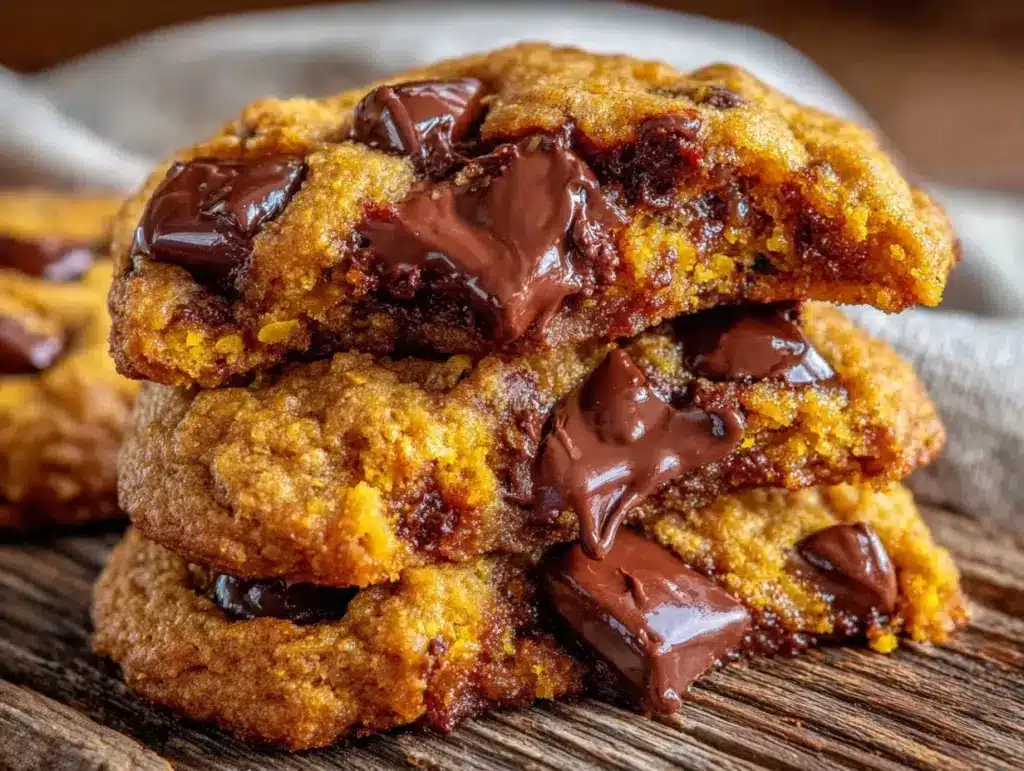 smoked fall pumpkin chocolate chip cookies - featured image